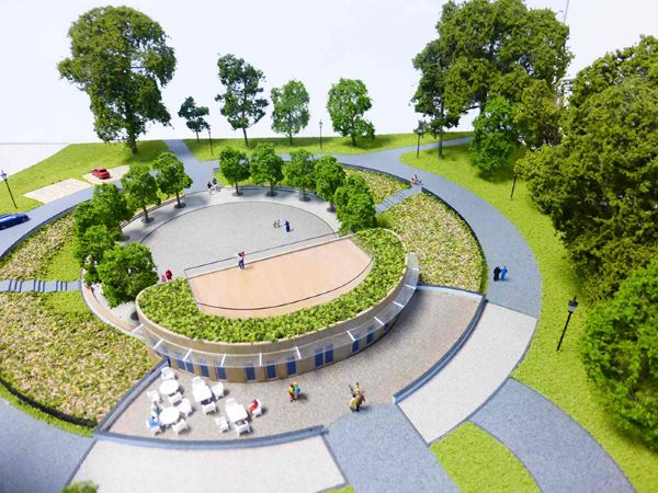 Artist impression of new park pavilion